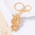Rhinestone Enamel Cow Keychain Cartoon Calf Bag Charm view 4