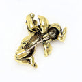 Antique Gold Reading Angel Brooch Halo Book Metal Pin view 4