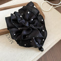 Fabric Ruffle Flower Twist Hair Clip Cream Polka 2 Colors view 2