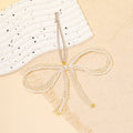 Pearl Bow Christmas Tree Hanging Ornament Beaded Charm view 4