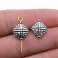 12mm 1.5g Antique Silver Zinc Alloy Round Large Hole Loose Metal Beads for Bracelet Necklace DIY Jewelry