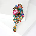Large Cascading Crystal Drop Glass Rhinestone Brooch view 3