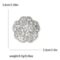 Layered Crystal Camellia Brooch in Three Metal Finishes view 8