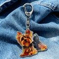 Yorkshire Terrier Flat Acrylic Lobster Clasp Keychain view 4