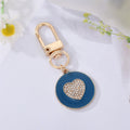 Gold Tone Crystal Heart and Star Medallion Clip Keychains view 9