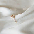 Gold Open Adjustable Ring Crystal Band Sliding Circle view 4
