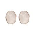 Silver White Resin Oval Ring and Stud Earrings Set view 5