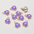 Small Enamel Flower Charms in Seven Color Styles for Jewelry view 8
