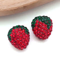 Four-Size Red Rhinestone Strawberry Clay Bead Collection view 7