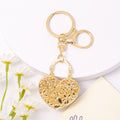 Heart Handbag Rhinestone Keychain Gold Clasp Three Colors view 4