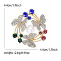 Butterfly Wreath Brooch With Pearl Center In Three Colorways view 7