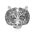 Openwork Tiger Face Brooch in Antique Gold or Silver view 2