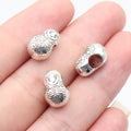 13x8.8x8.7mm 2.5g Multicolor Zinc Alloy Matryoshka Doll Large Hole Double Sided Beads for DIY Necklace Bracelet Making
