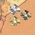 Good Luck Four Leaf Clover Metal Charm in Four Finishes view 1