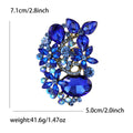 Oversized Floral Crystal Swirl Brooch in Seven Colorways view 9