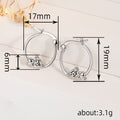 Silver Koala Round Hoop Earrings Animal Charm Metal view 4