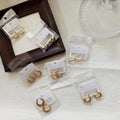 Random Assorted Stainless Steel Hoop and Drop Earrings by Pair view 4