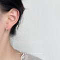 Silver Tone Micro Pavé Crystal Huggie Hoop Earrings view 3