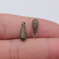 Ornate Teardrop Charms in Three Antique Metal Finishes view 6