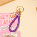 Heart Accent Braided Cord Keychain Gold Hardware 8 Colors view 9