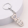 Metal DAD and MOM Letter Keychains in Shiny and Matte Finishes view 4