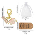 Pink Love Letter Heart Arrow Enamel Lobster Clasp Charm view 2