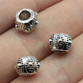 9x9x7mm 1.8g Multicolor Zinc Alloy Round Large Hole Spacer Beads for DIY Bracelet Necklace Making