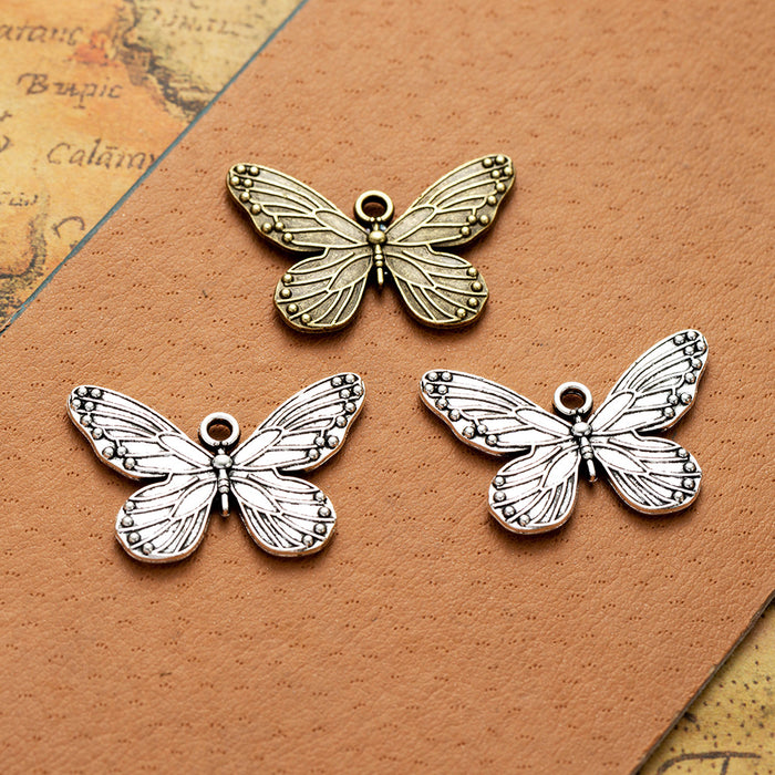 29x20mm Double-Sided Butterfly Alloy Charm Pendant