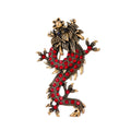Black Gold Tone Dragon Crystal Five Designs Metal Brooch Pin 3.7 x 5.7 cm 3.7 x 5.7 cm view 9
