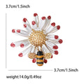 Bee And Daisy Brooch In 2 Styles With Polished Metal And Decorative Details view 6