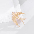 Gold Tone Swallow Metal Brooch Pin for Jackets and Lapels view 5