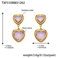 Faceted Glass Heart Earrings Necklaces Bracelets Gold Silver Multicolor view 12