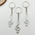 Guitar, Piano and Music Note Charm Keychains in 26 Pictured Variations for Bags and Keys view 3
