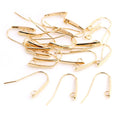 Long Kidney Wire Earring Hooks in Three Metal Finishes view 3