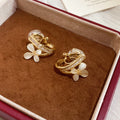 Butterfly and Curved Crystal Ear Clips in Four Designs view 7