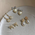 Mixed Sweet Floral Pearl Drop Stud Earring Collection view 2