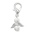White Cross Bead Angel Keychain Silver Clasp Six Styles view 11