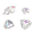 Iridescent Ornate Heart Metal Jewelry Charms, 4 Shapes view 5