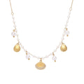 Pearl and Shell Charm Necklace in Gold or Silver Tone view 5