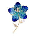 Orchid Two Designs Metal Brooch Pin for Jackets and Lapels view 6