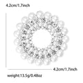 Round Pearl Wreath Brooch in Gold and Silver Tones view 7