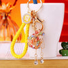 Yellow-Fortune-Loop Multicolor-Beaded-Po