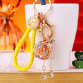 Multicolor Beaded Fortune Pouch Keychains with Six Braided Loop Colors view 10