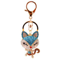 Rhinestone Fox Keychain with Split Ring and Lobster Clasp, 5 Colors view 5