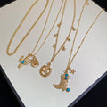 Multi Layer Western Cowboy Boot Hat Necklace 2 Tones view 6