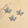 Small Winged Angel Metal Pendant Charm in Five Finishes view 8