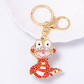Rhinestone Cartoon Cobra Snake Keychain Five Colors view 7