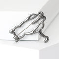 Minimal Outline Cat Brooch in Three Metal Finishes view 3