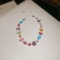 Multicolor Geometric Crystal Necklace Bracelet Earrings view 6