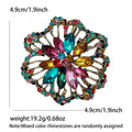 Openwork Crystal Flower Brooch Antique Frame Seven Colors view 12